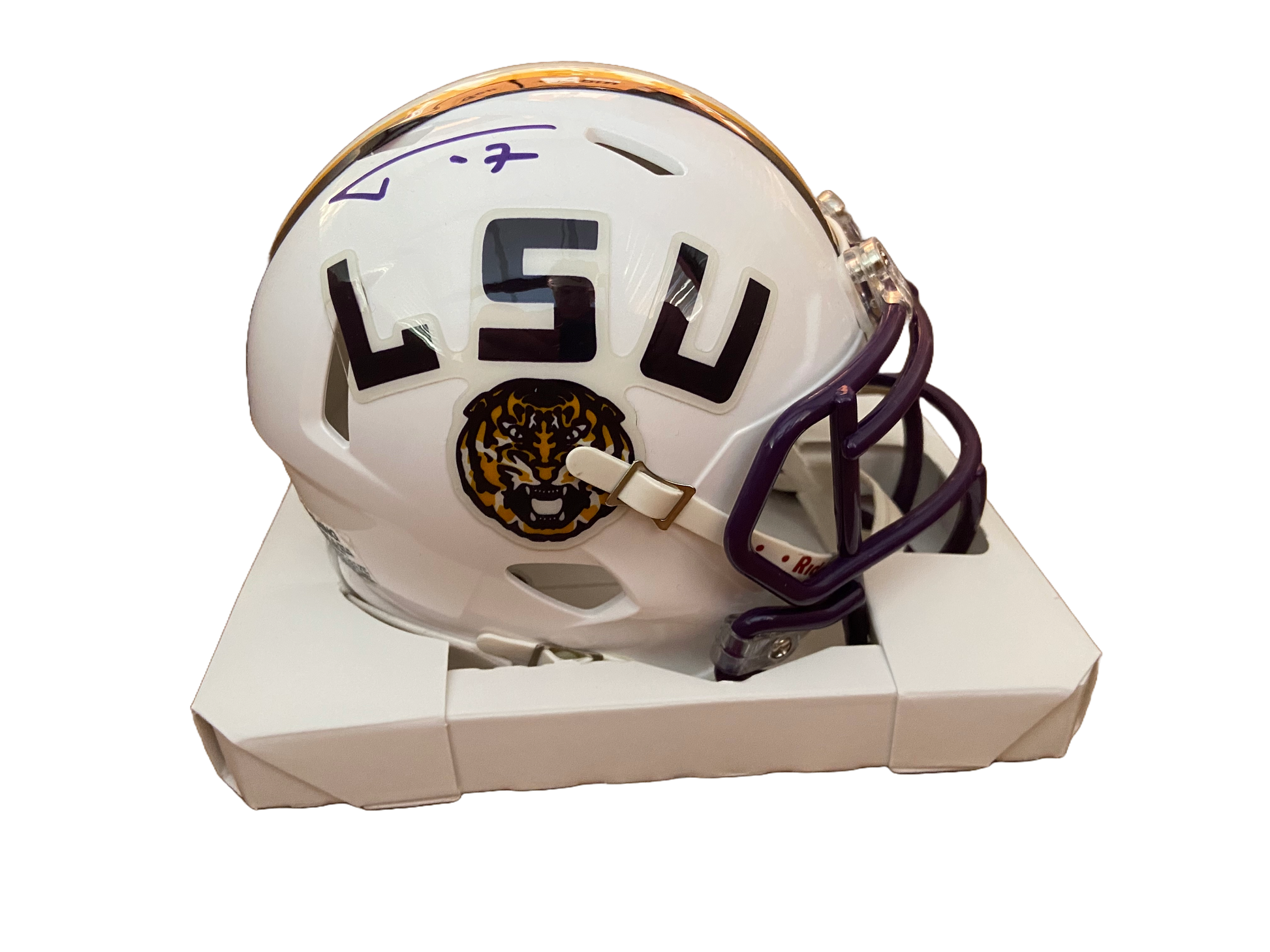 Tyrann Mathieu Autographed LSU White Mini Football Helmet – Legends Memorabilia Collection