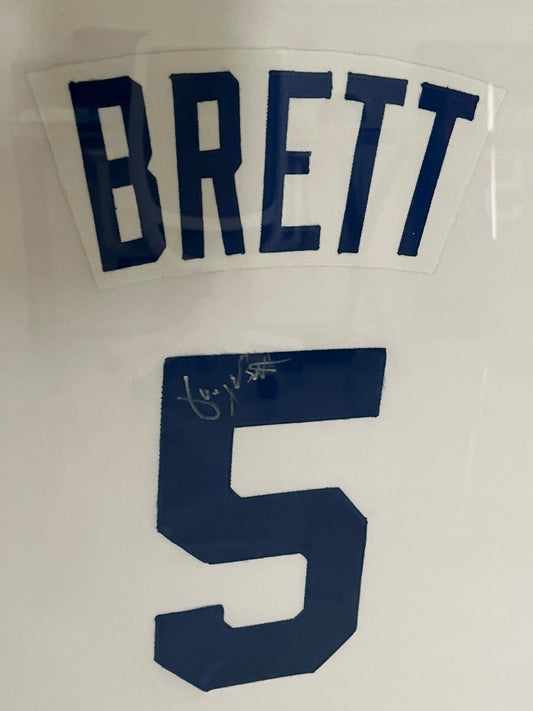 George Brett Framed Autographed Royals Jersey - Player's Closet Project