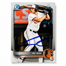 Ike Irish Autographed 1st Bowman Chrome Baseball Card