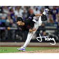 Jonah Tong Autographed 16x20 - Pitching (PRESALE)
