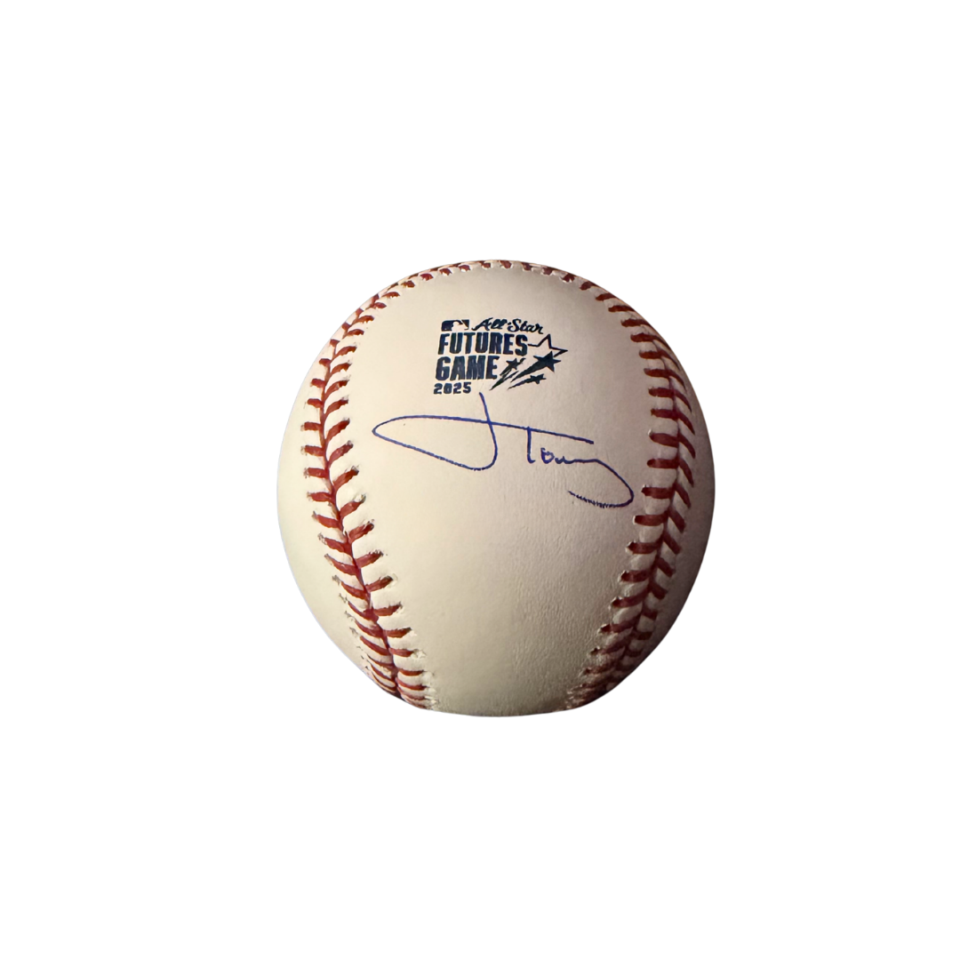 Jonah Tong Autographed 2025 Futures Game Logo Baseball