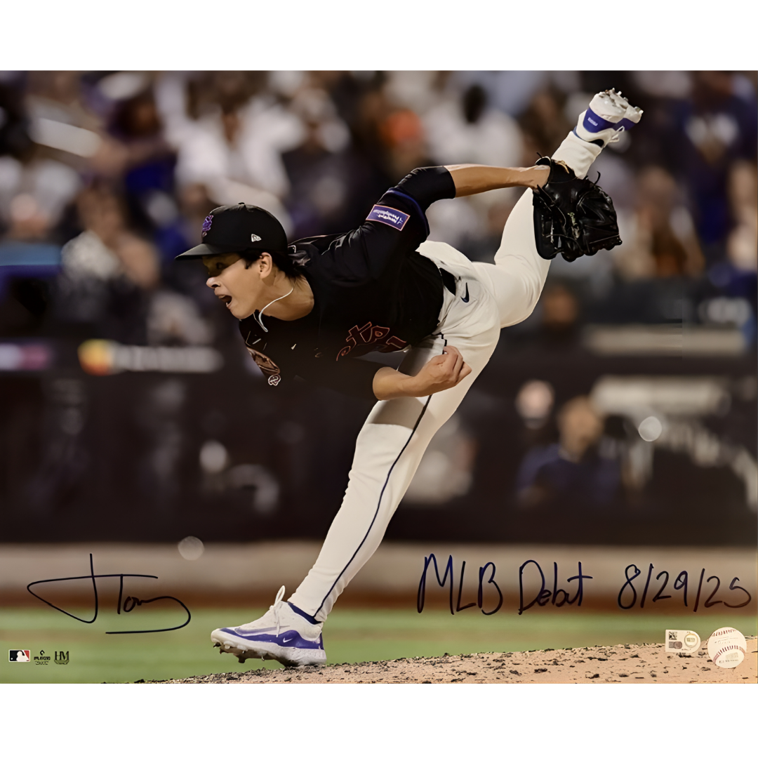 Jonah Tong Autographed "MLB Debut 8/29/25" 16x20