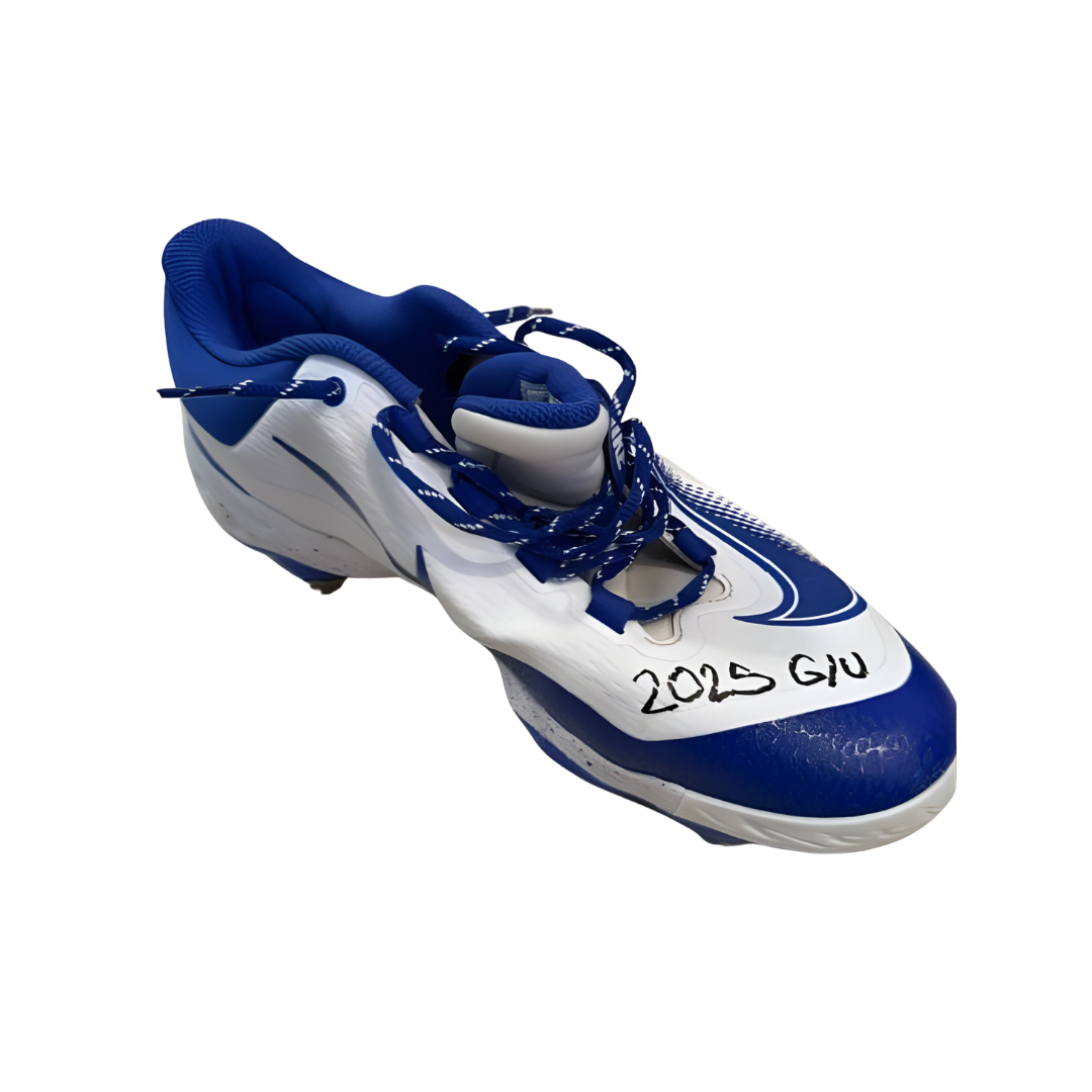 Jonah Tong Autographed Game Used Blue Nike Cleats (Pair) (Jonah Tong's Personal Collection)