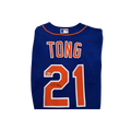 Jonah Tong Autographed New York Mets Replica Blue Jersey
