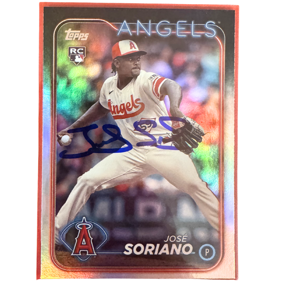 Jose Soriano Autographed Topps Rookie Chrome Baseball Card