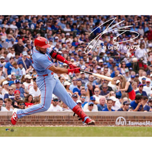 Joshua Baez Autographed "MLB DEBUT 8/15/26" 16x20 Batting Photo