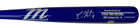 Kiké Hernandez Autographed Blue Game Model Bat