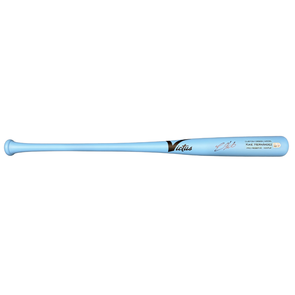 Kike Hernandez Autographed Game Model Baby Blue Victus Bat