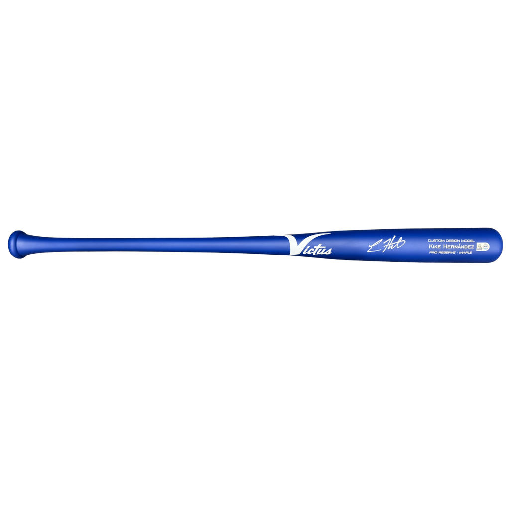 Kike Hernandez Autographed Game Model Blue Victus Bat