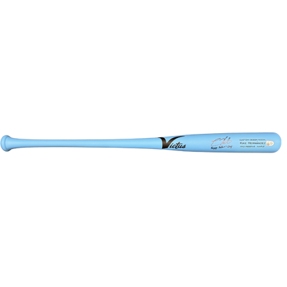 Kike Hernandez Autographed "Happy Father's Day" Game Model Baby Blue Victus Bat