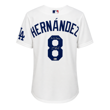 Kike Hernandez Autographed "3x WS Champ" White Los Angeles Dodgers Authentic Jersey