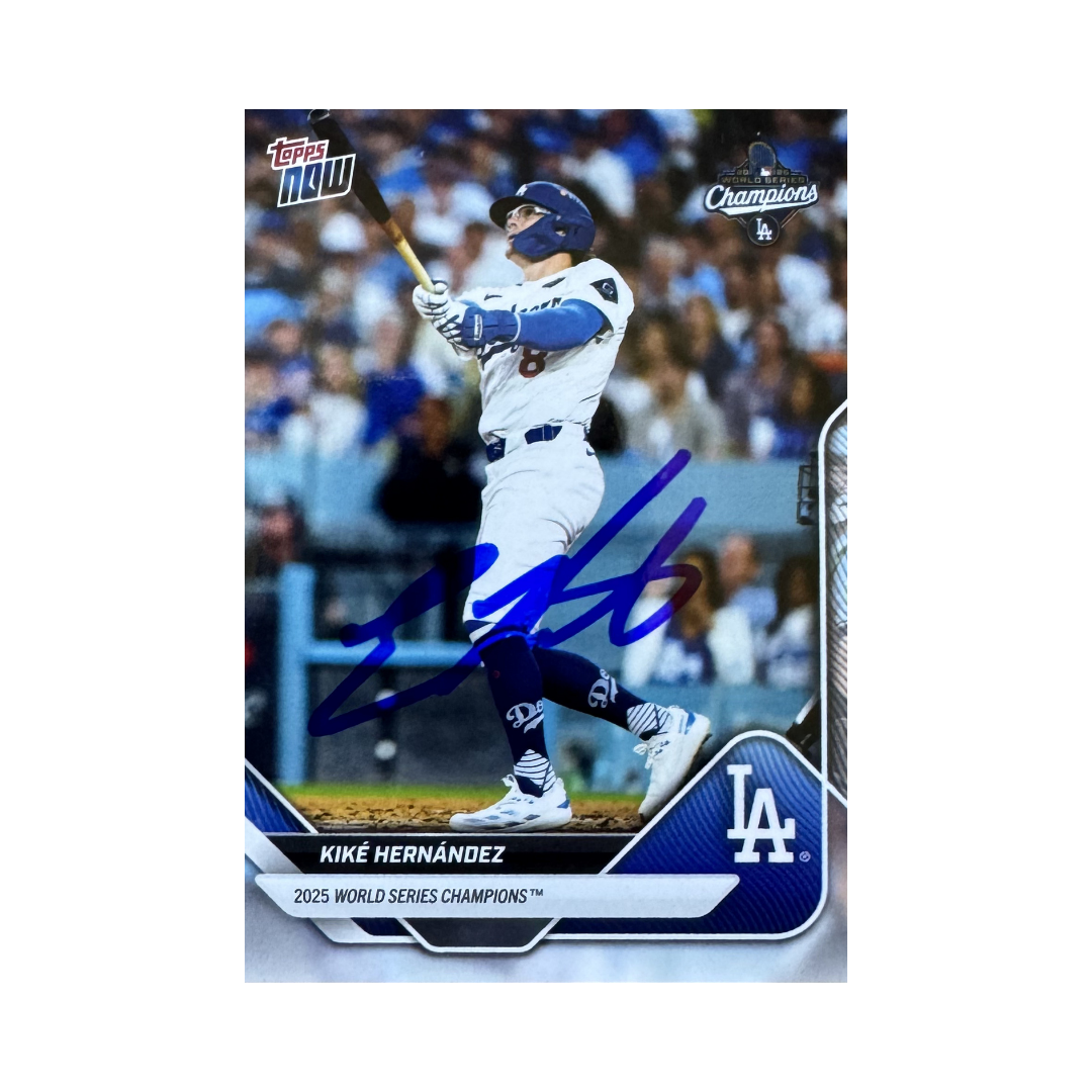 Kike Hernandez Autographed 2025 Topps Now Trading Card