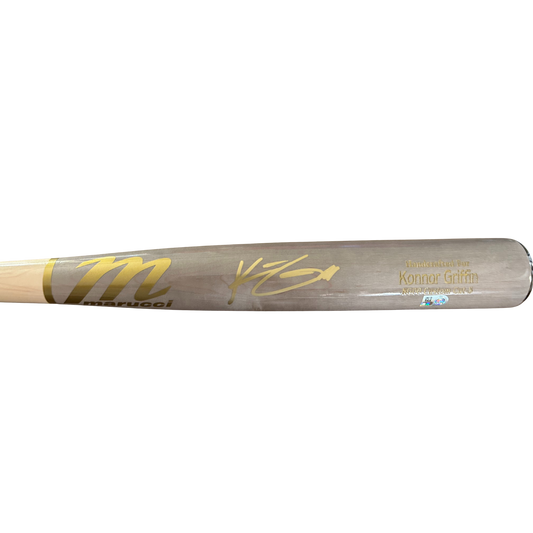 Konnor Griffin Autographed Gray Game Model Bat