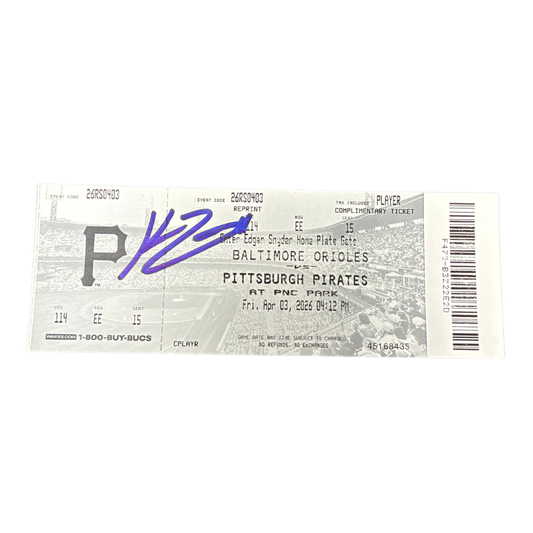 Konnor Griffin Autographed MLB Debut Game Ticket