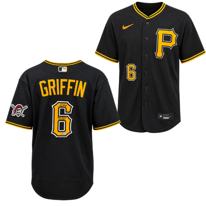 Konnor Griffin Autographed "MLB Debut 4-3-26" Black Pittsburgh Pirates Authentic Jersey