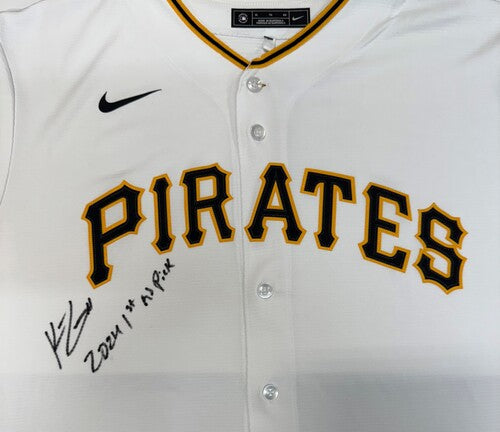Konnor Griffin Autographed "2024 1st Round Pick" Pittsburgh Pirates Plain Replica Jersey