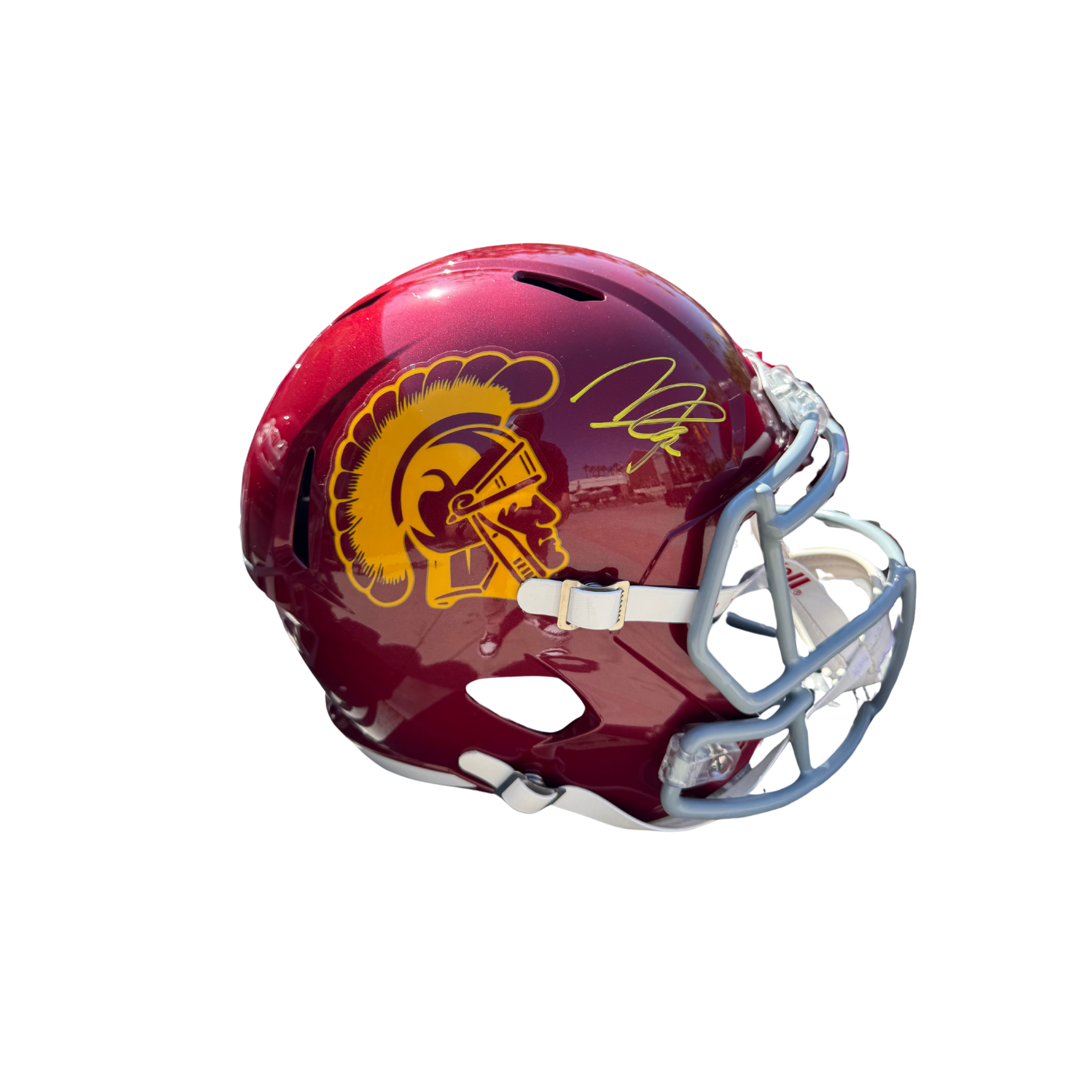 difference between authentic and replica football helmets Makai Lemon Autographed Maroon USC Replica Football Helmet – Legends Memorabilia Collection