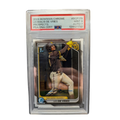 Leo De Vries Autographed 2024 1st Bowman Chrome Rookie Card PSA Graded MINT 9 AUTO 7