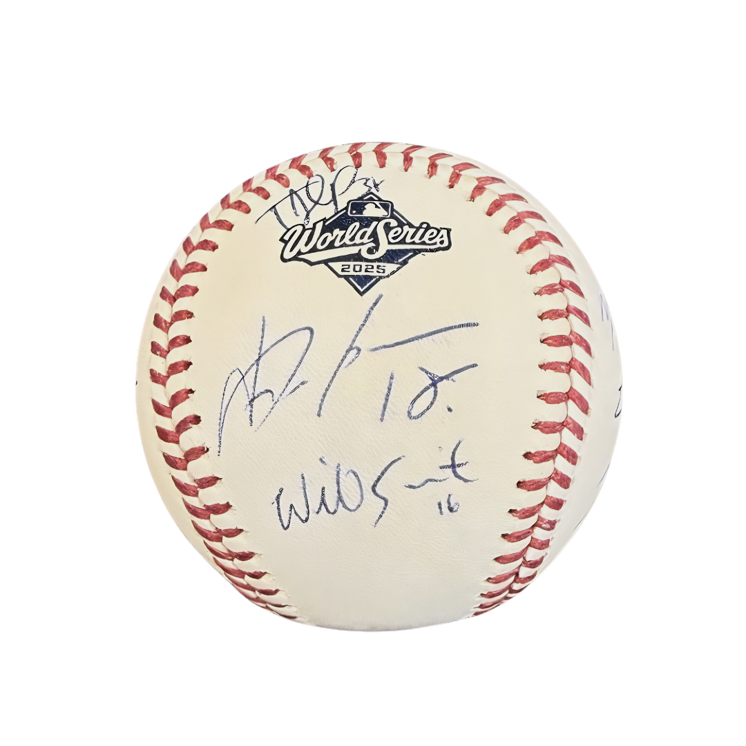 Los Angeles Dodgers 2025 WS Team Autographed World Series Logo Baseball - LE /50