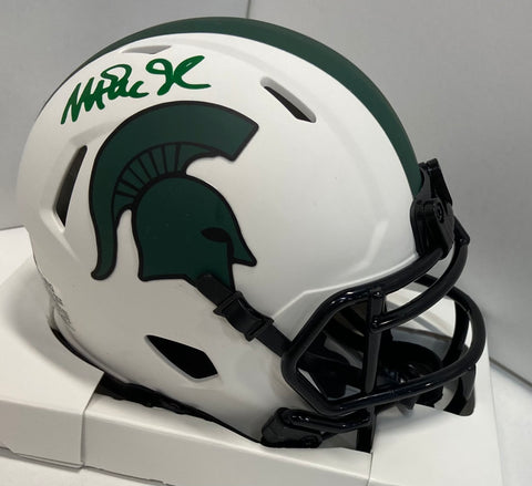 Magic Johnson Autographed Michigan State White Mini Helmet