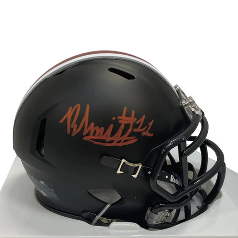 Brandon Inniss Autographed Ohio State Black Mini Football Helmet (Red Signature)