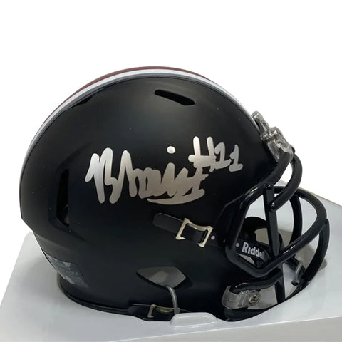 Brandon Inniss Autographed Ohio State Black Mini Football Helmet (Silver Signature)