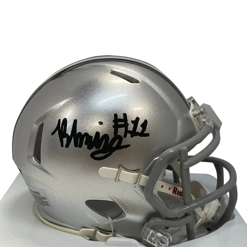 Brandon Inniss Autographed Ohio State Silver Mini Football Helmet