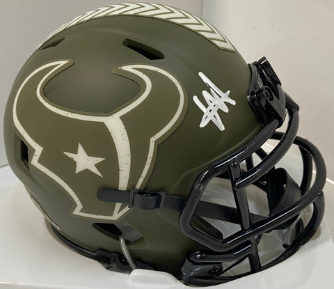 Will Anderson Jr. Autographed Houston Texans Riddell 2022 Salute to Service Speed Mini Helmet