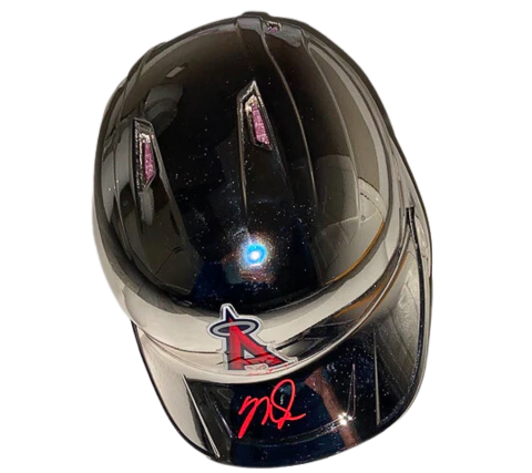 Mike Trout Autographed Angels Silver Chrome Batting Helmet