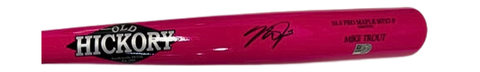 Mike Trout Autographed Game Model Pink Mother's Day Bat