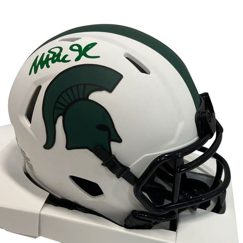 Magic Johnson Autographed Michigan State White Mini Helmet