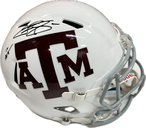 Johnny Manziel Autographed "12 Heisman" Texas A&M White Replica Football Helmet