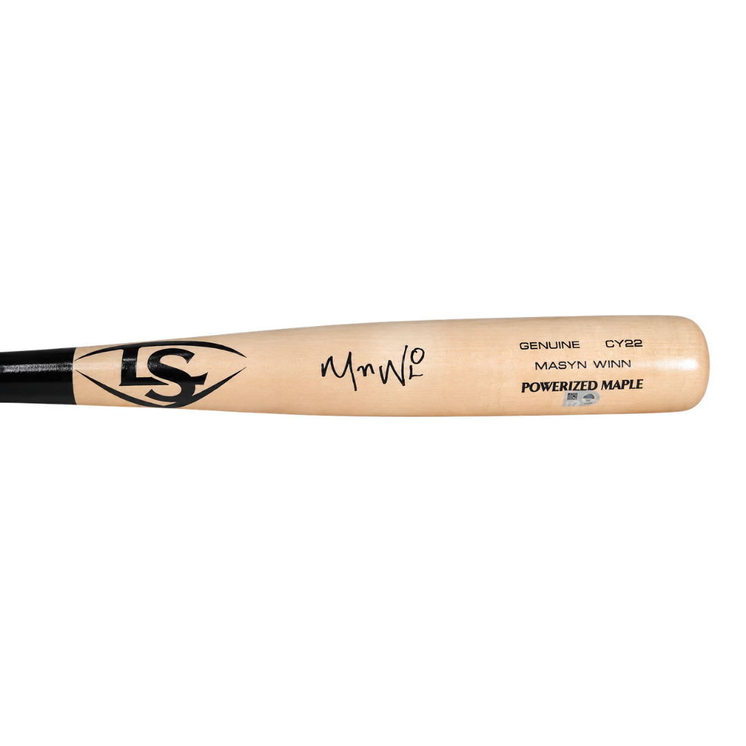 Masyn Winn Autographed Game Model Louisville Slugger Bat
