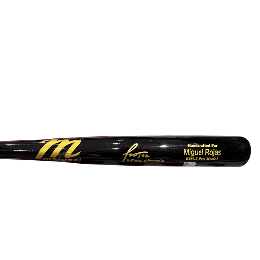 Miguel Rojas Autographed "25 WS CHAMPS" Game Model Bat