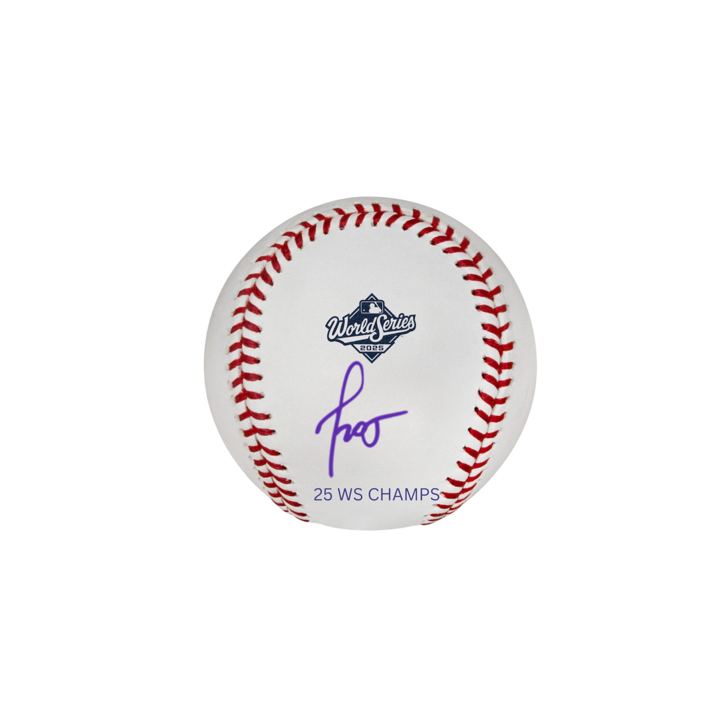 Miguel Rojas Autographed "25 WS CHAMPS" 2025 World Series Logo Baseball - (PRESALE)