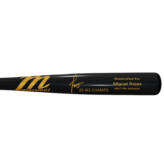 Miguel Rojas Autographed "25 WS CHAMPS" Game Model Bat - (PRESALE)