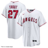 Mike Trout Autographed "KIIIIID" Angels White Replica Jersey