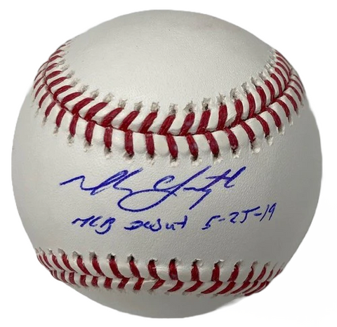 Mike Yastrzemski Autographed "MLB Debut 5/29/19" Baseball