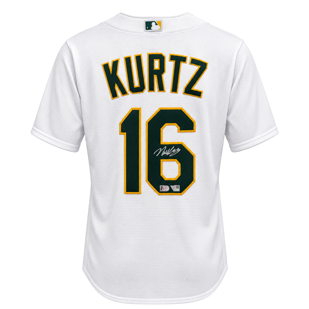 Nick Kurtz Autographed Athletics White Replica Jersey