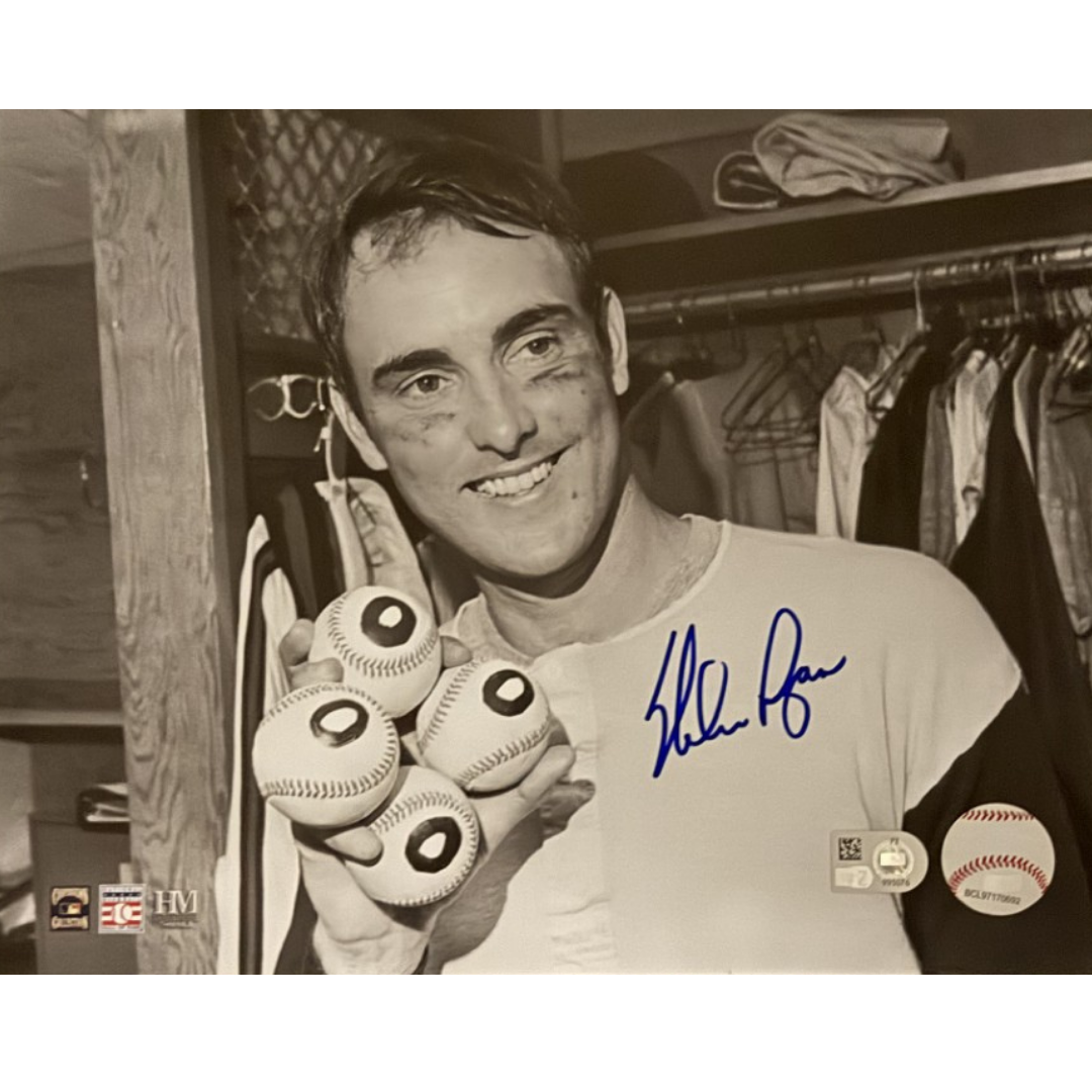 Nolan Ryan Autographed 8x10 - 4 No Hitters