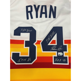 Nolan Ryan Autographed STAT  Astros  Jersey