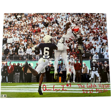 Omar Cooper Jr. Autographed "The Catch 11/8/25" "IU27 PSU24" 16x20 Photo