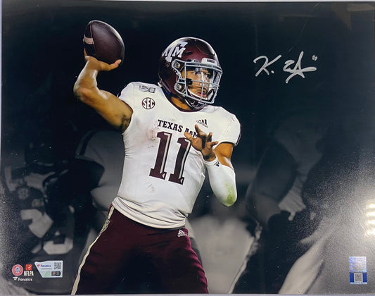Kellen Mond Autographed Texas A&M Spotlight 11x14