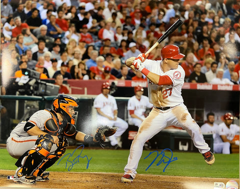 Buster Posey & Mike Trout Dual Autographed 16x20