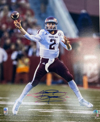 Johnny Manziel Autographed Throwing 16x20