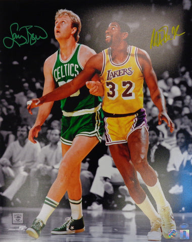 Magic Johnson & Larry Bird Dual Autographed 16x20 Photo