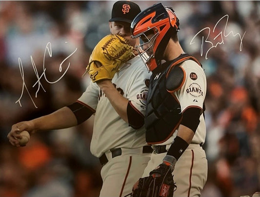 Buster Posey & Matt Cain Dual Autographed 16x20