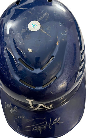 Toby Hall Autographed Dodgers Batting Helmet - Game Used 2006 - Player's Closet Project