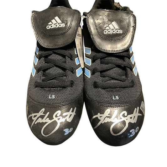 Luke Scott Autographed Adidas Cleats - Player's Closet Project