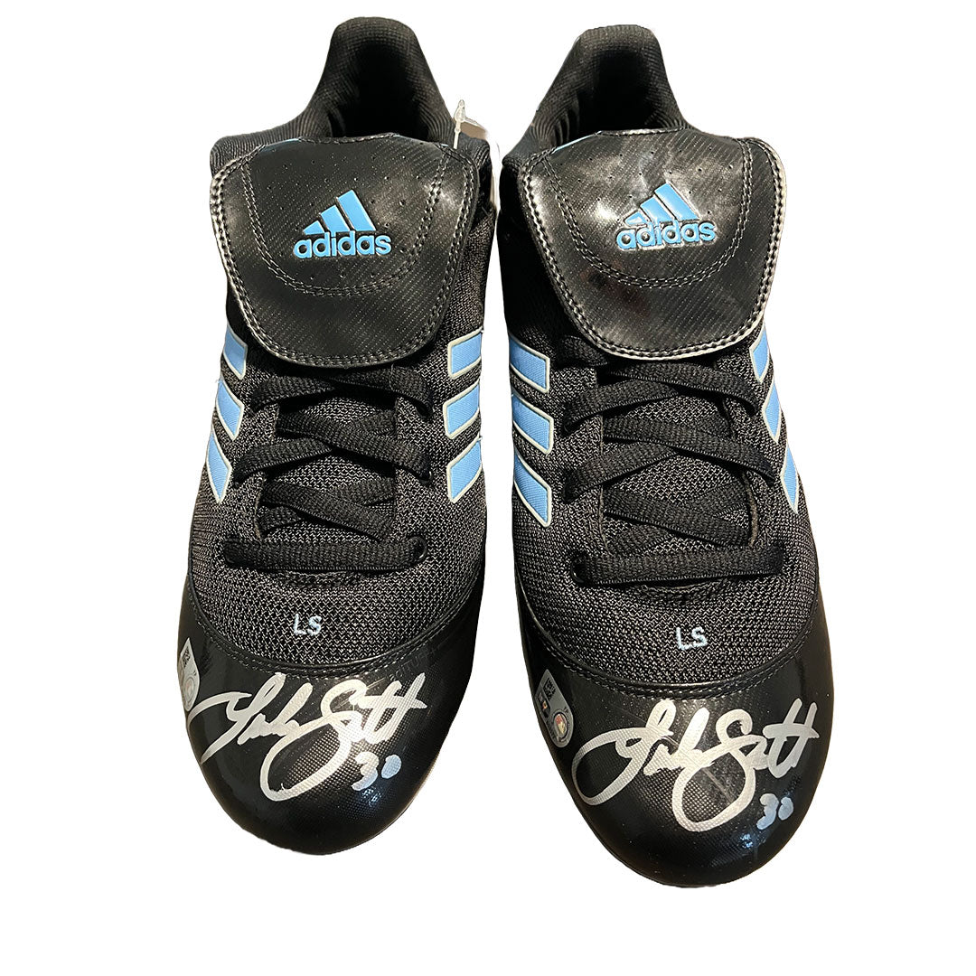 Luke Scott Autographed Adidas Cleats - Player's Closet Project